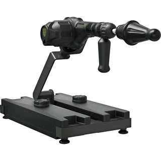 Gunner System modular fuck machine mounted on the ballast base with dildo attached, side view