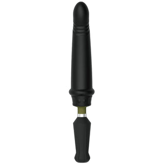 Gunner System thrusting dildo attachment with olive collar and grip handle