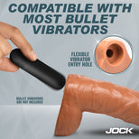 Sculpted balls flush detail on the Jock 9-Inch realistic dildo with veined shaft