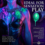 Master Series UV reactive wax candles for sensation and temperature play