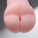 Rear view of realistic tight entry design on soft masturbator sleeve for a snug and immersive feel