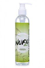8oz bottle of Passion nuru massage gel, water-based and non-staining