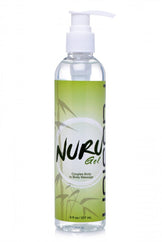 8oz bottle of Passion nuru massage gel, water-based and non-staining