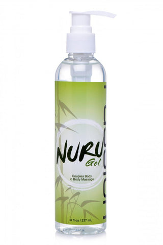 8oz bottle of Passion nuru massage gel, water-based and non-staining
