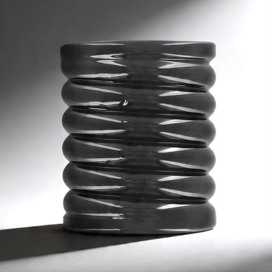 Front view of elastic ball stretcher featuring stacked ridge texture for added grip and pressure