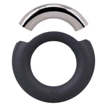 Pinch Zero silicone case and chrome insert shown apart, exploded view