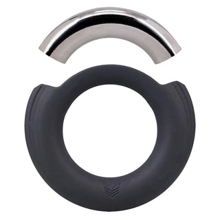 Pinch Zero silicone case and chrome insert shown apart, exploded view