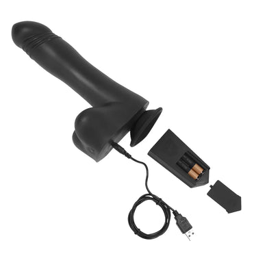 Piston Thruster with wireless remote and USB charging cable laid out