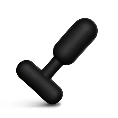 Powershift 300 Vibrating Prostate Massager, black silicone with T-bone base on a white background