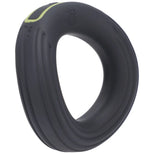 Rev Cock Throbber vibrating cock ring angled view showing the motor pod and olive power button