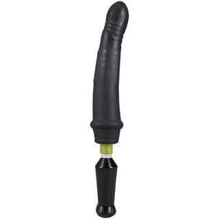Robo Plunger rotating bead depth dong with black handle, curved head angled left