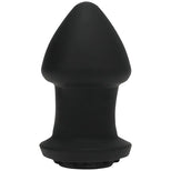 Robo Rimmer rimming plug upright, black silicone with tapered tip and flared base