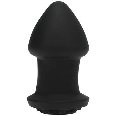 Robo Rimmer rimming plug upright, black silicone with tapered tip and flared base