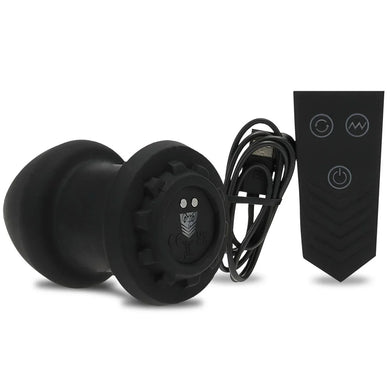 Robo Rimmer plug on its side with wireless remote and USB charging cable