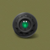 Robo Rimmer Slim flared base close-up with charging pins and green power light