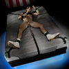 Rock Steady bed bondage system with molded anchor corners and straps