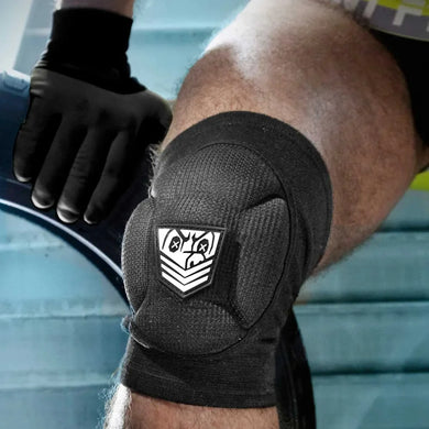 Fetish play knee pads in black