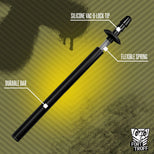 Spring Fuk Bar callout of the silicone Vac-U-Lock tip, flexible spring and durable bar