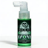 Suck It Deep Throat Desensitizing Oral Spray Master Series mint flavor bottle with angled spray applicator and 2 fl oz size
