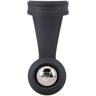 Swing N Hang Heavy weighted ball stretcher front view, steel ball seated in the silicone cradle