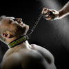 Model led by the Fort Troff Tactical Leash clipped to the collar