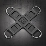 Tactical Hogtie Restraint Hub silicone X with 4 steel D-rings, carabiners not included