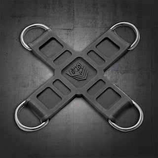 Tactical Hogtie Restraint Hub silicone X with 4 steel D-rings, carabiners not included