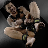 Tactical velcro ankle cuffs with reinforced D-rings