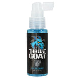 Throat Goat deep throat spray 2 oz, Blue Razzberry flavor bottle