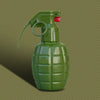 Travel Toy Cleaner Grenade, 2 oz toy cleaner spray in a green grenade bottle